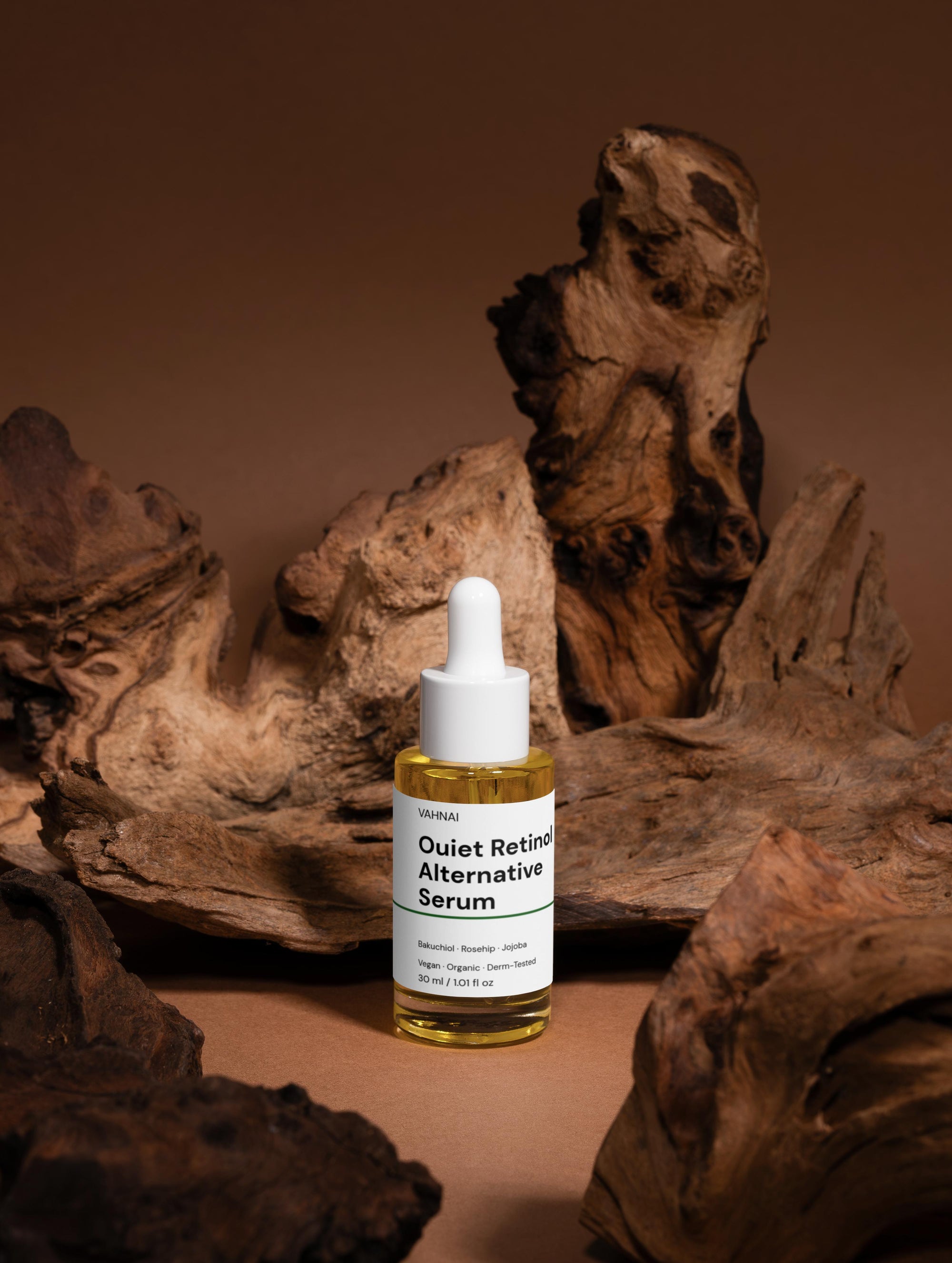 Quiet Retinol Alternative Serum – Bakuchiol, Rosehip & Jojoba | VAHNAI