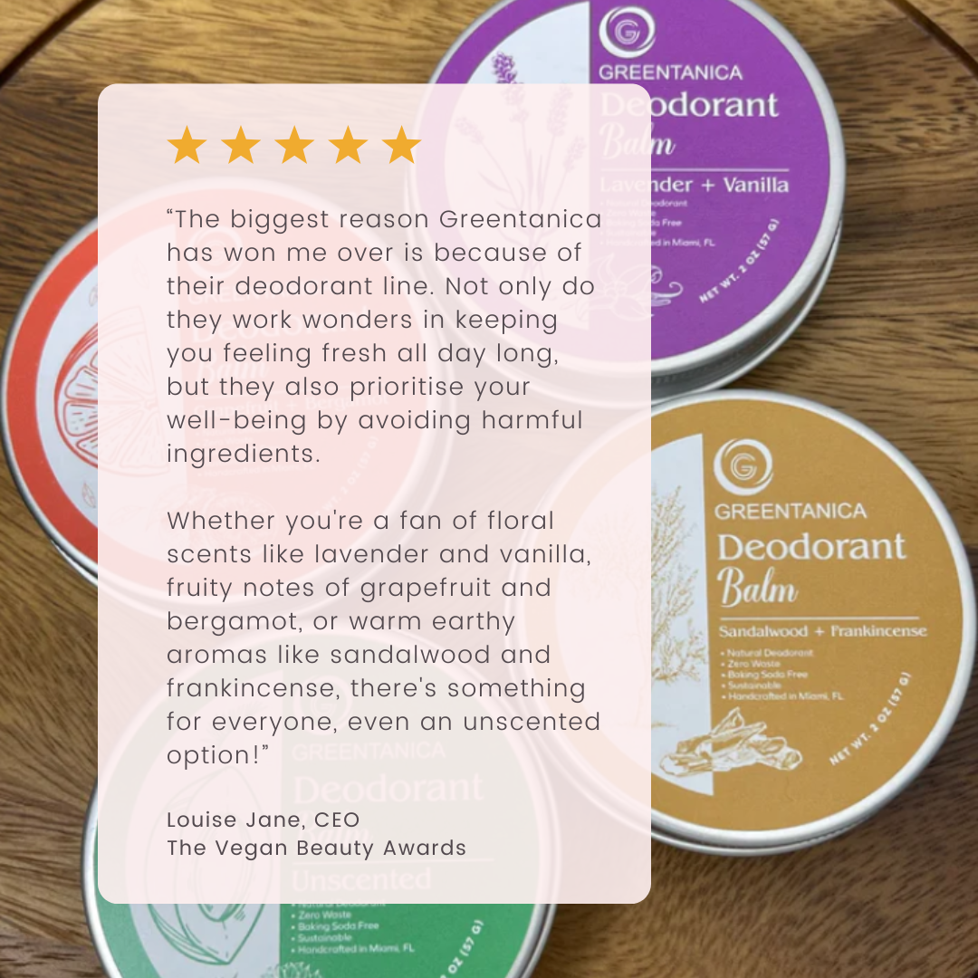Unscented Vegan Deodorant Balm by Greentanica-3